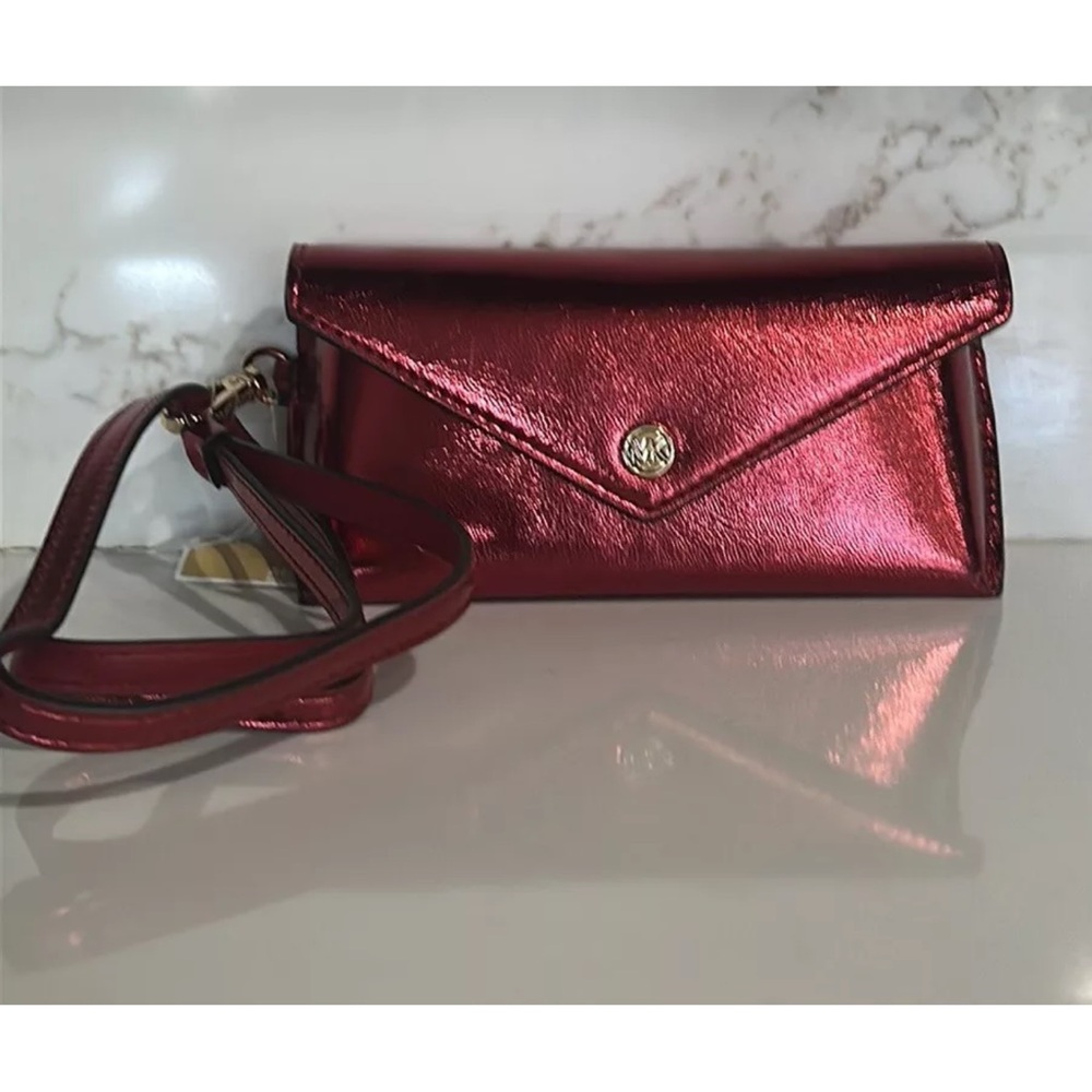 Michael Kors Jet Set Sunglass Case With Lanyard - Crimson Red